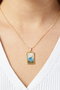 Heliophilia Silver Collar de Piedra de Circonita en Dorado